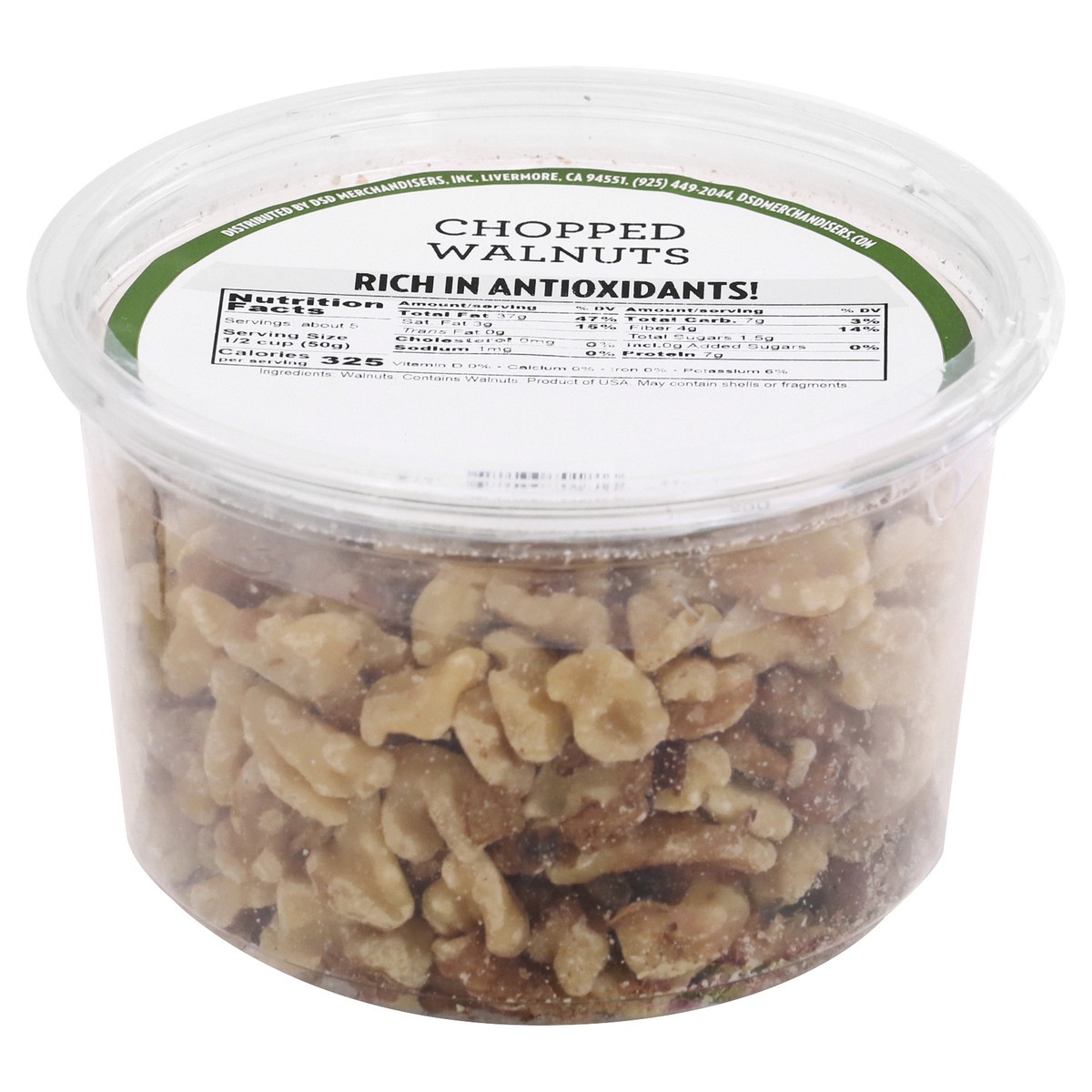 slide 10 of 13, DSD Merchandisers Chopped Walnuts 9 oz, 9 oz