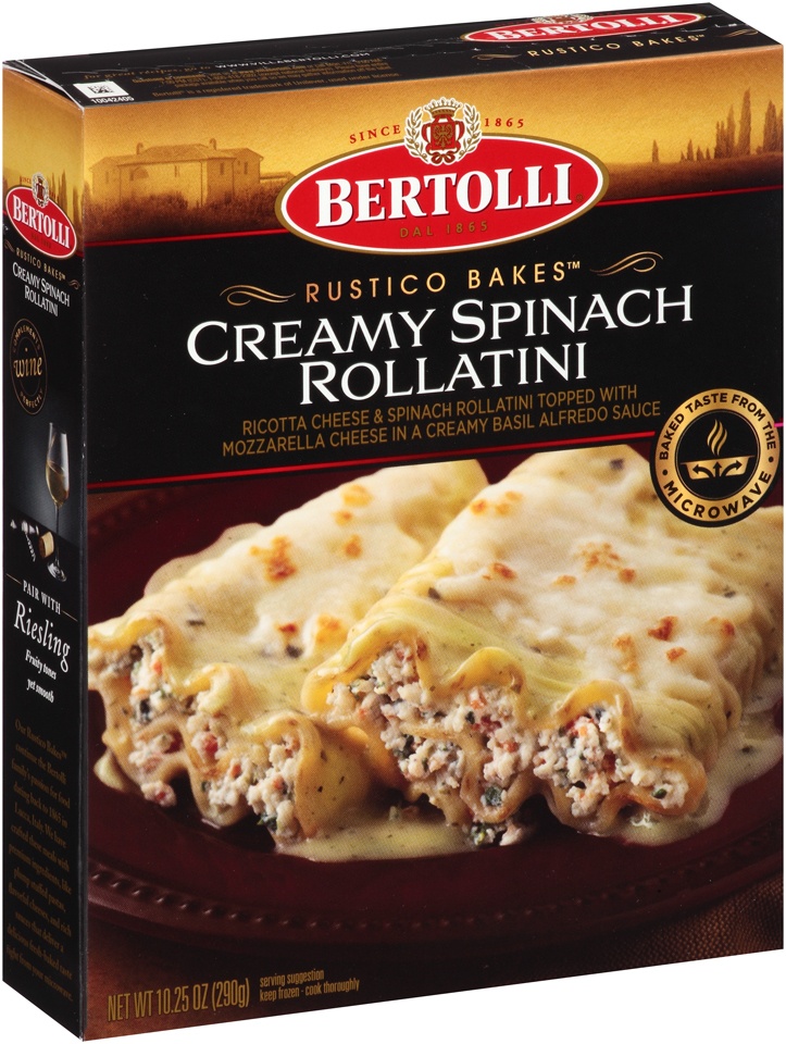 slide 1 of 1, Bertolli Creamy Spinach Rollatini 10.25 oz, 10.25 oz