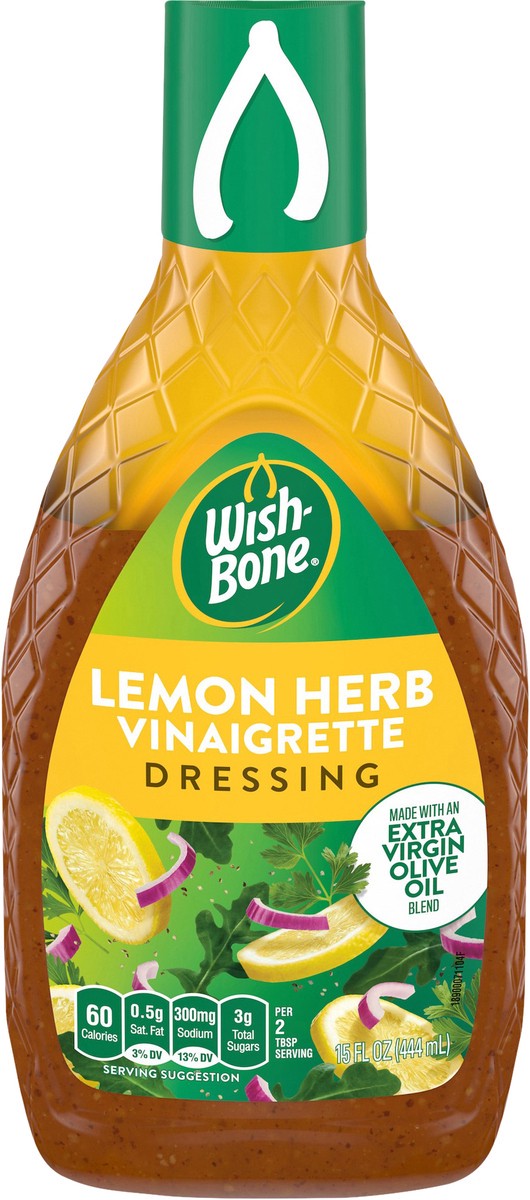 slide 4 of 9, Wish-Bone Lemon Herb Vinaigrette Dressing 15 fl oz, 15 