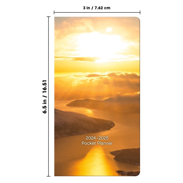 slide 8 of 8, 2024-2025 Dateworks 2-Year Monthly Pocket Planner, 3-1/2"" X 6-1/2"", Sunsets, January 2024 To December 2025, 1 ct