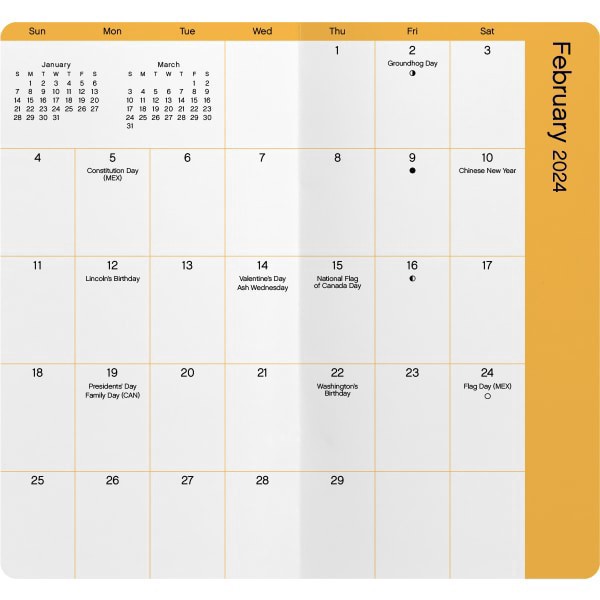 slide 3 of 8, 2024-2025 Dateworks 2-Year Monthly Pocket Planner, 3-1/2"" X 6-1/2"", Sunsets, January 2024 To December 2025, 1 ct