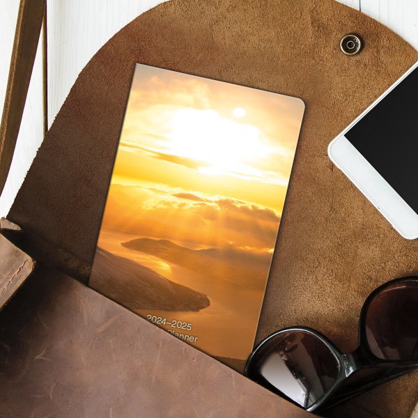 slide 4 of 8, 2024-2025 Dateworks 2-Year Monthly Pocket Planner, 3-1/2"" X 6-1/2"", Sunsets, January 2024 To December 2025, 1 ct