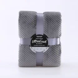 BERKSHIRE BLANKET Berkshire Ultralush Textured Blanket Ash Full Queen