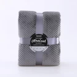 BERKSHIRE BLANKET Berkshire Ultralush Textured Blanket Ash Full Queen