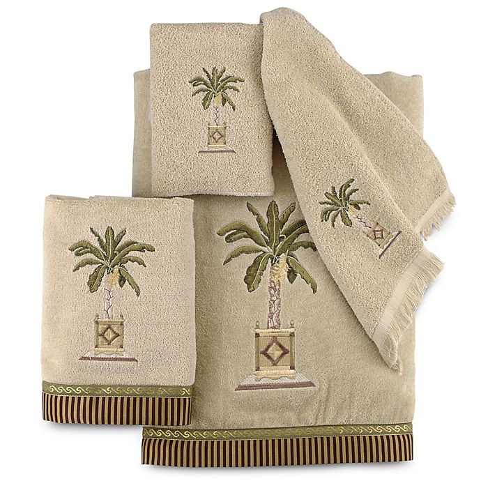 slide 1 of 1, Avanti Banana Palm Fingertip Towel - Linen, 1 ct