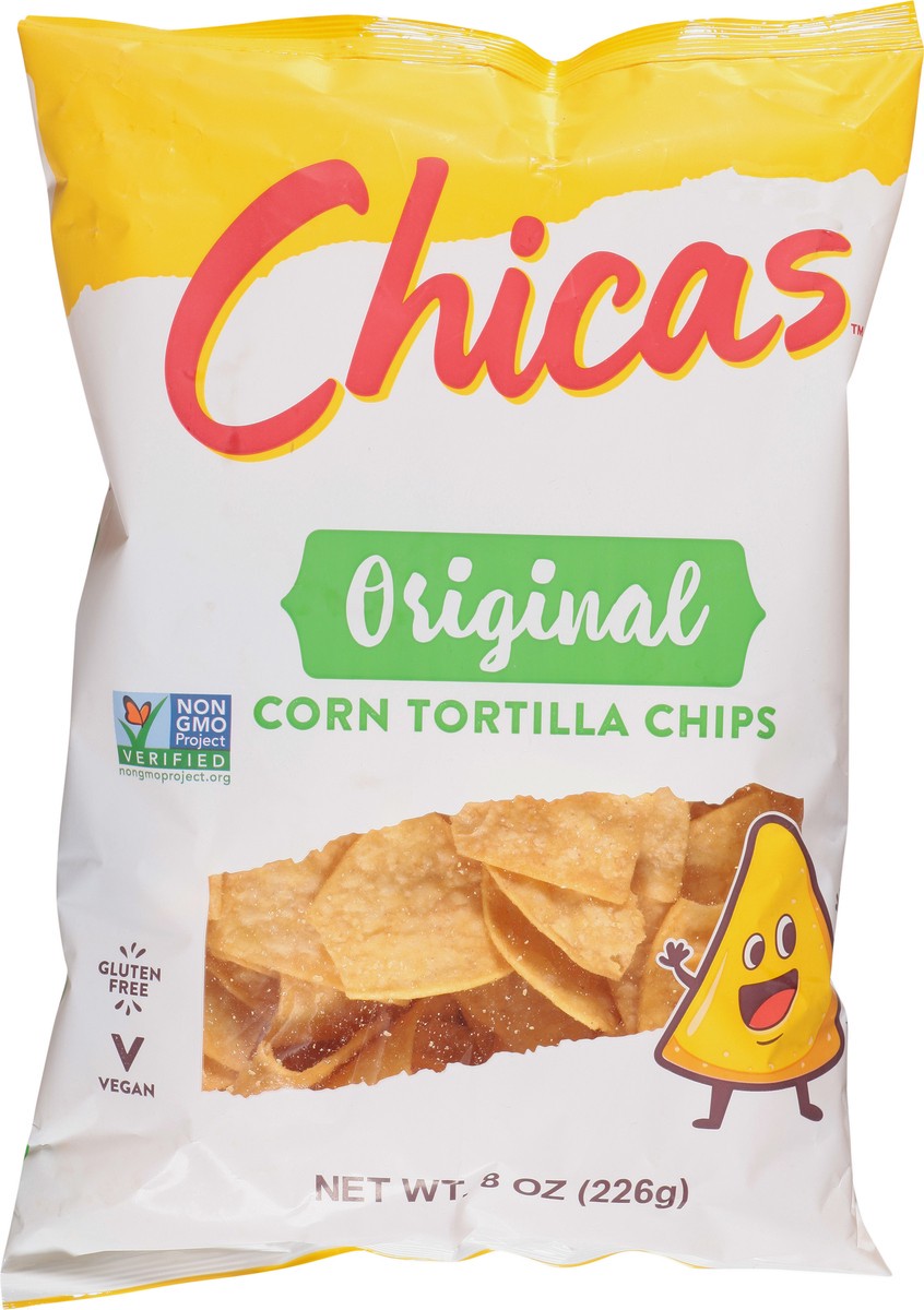 slide 7 of 9, Chicas Corn Tortilla Chips, 8 oz