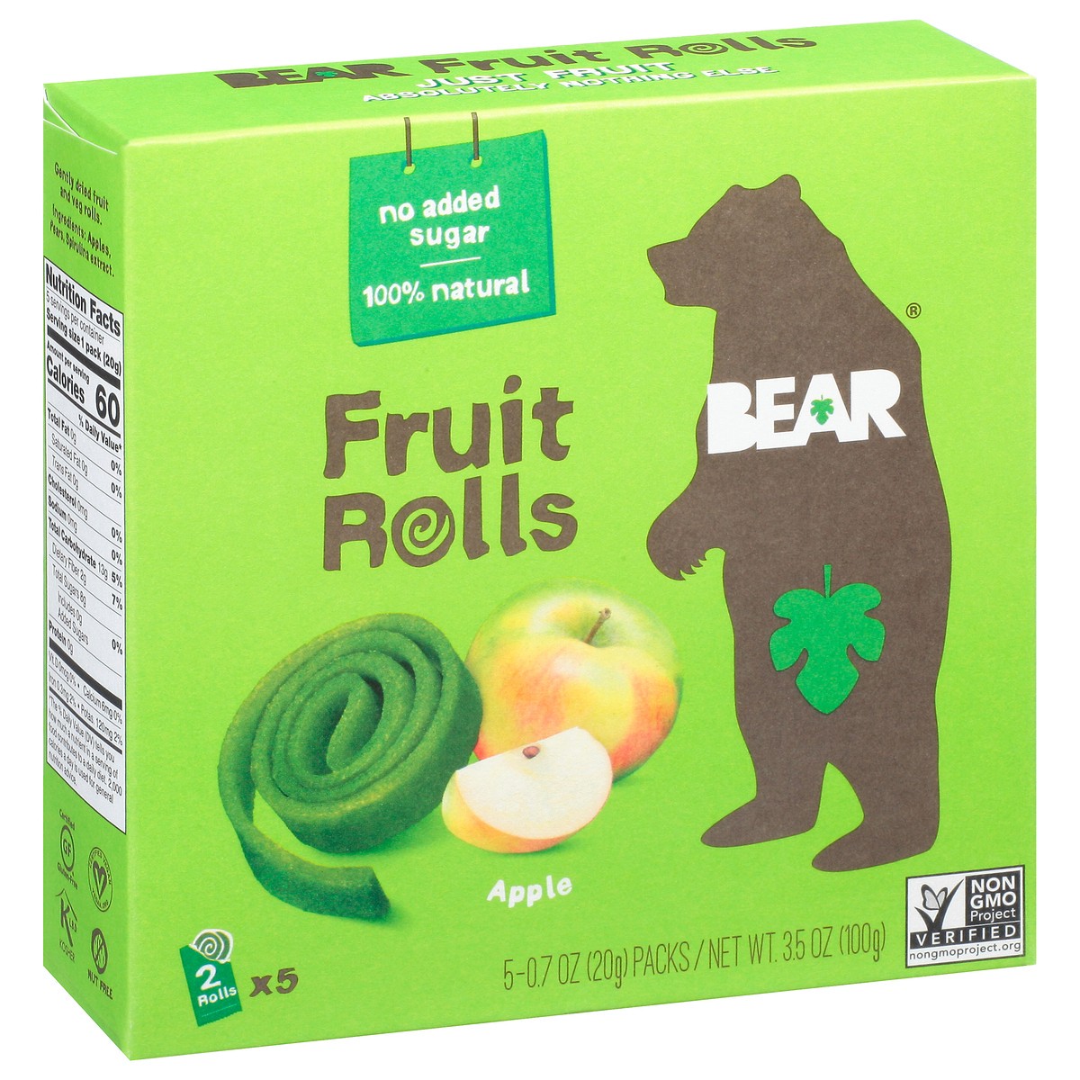 slide 2 of 9, Bear Yoyo Apple Fruit Rolls, 5 ct; 0.7 oz