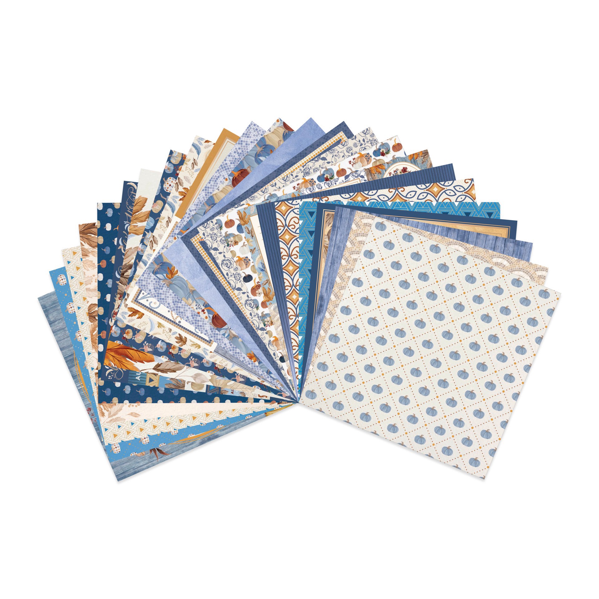 slide 3 of 3, Craft Smith 12" X 12" Blue Harvest Paper Pad, 12 in x 12 in