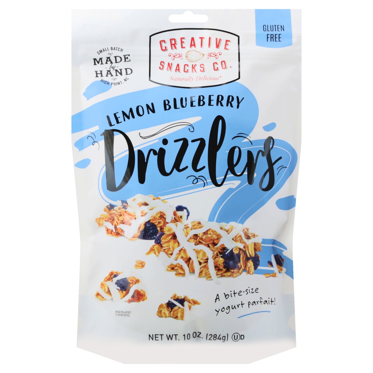 slide 5 of 12, Creative Snacks Co. drizzled granola clusters, lemon blueberry, 10 oz