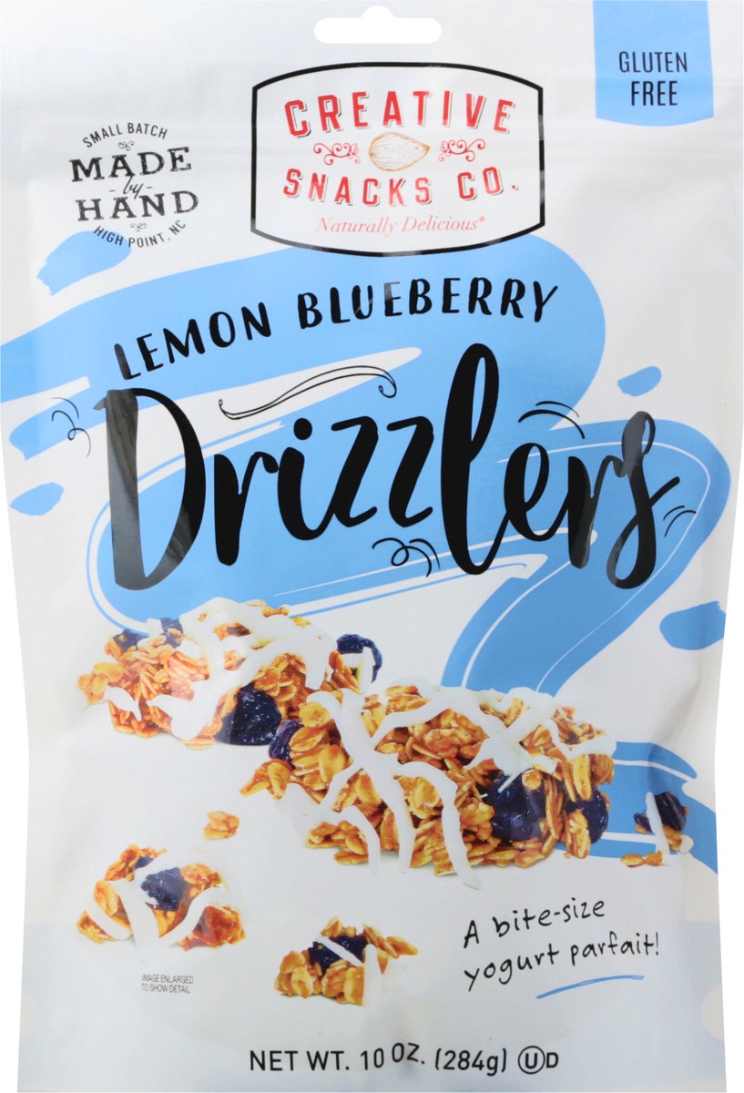 slide 7 of 12, Creative Snacks Co. drizzled granola clusters, lemon blueberry, 10 oz