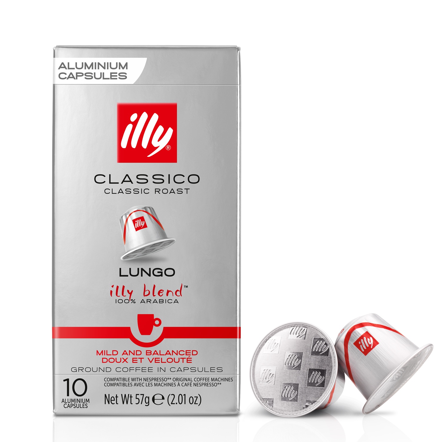 slide 1 of 1, illy Espresso Lungo Aluminium Capsules, Classico Roast, 1 ct