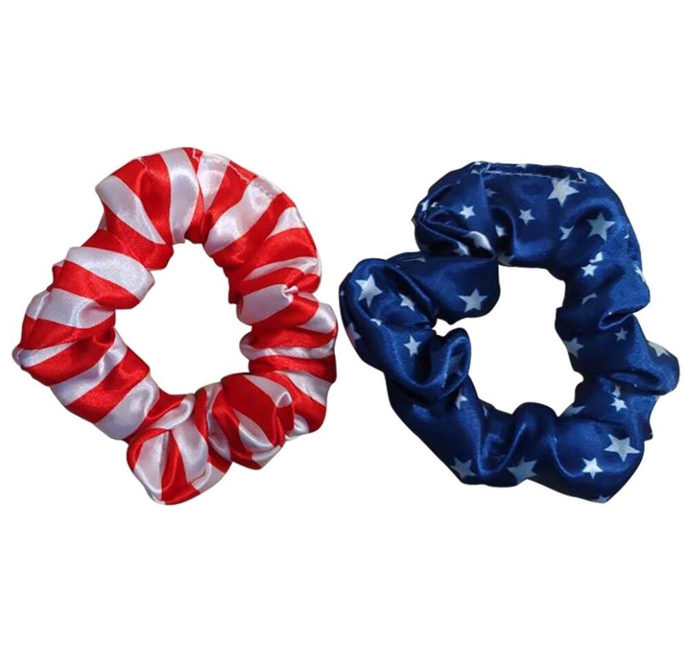 slide 1 of 1, Ampro Patriotic Scrunchies - Red/White/Blue, 2 ct