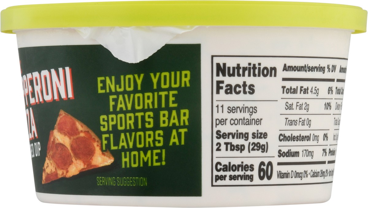 slide 9 of 14, Dean's Classic Pepperoni Pizza Dip 12 oz Tub, 12 oz