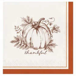 Holiday Home 6.5 Inch Turkey/Gourd Lunch Napkin, 1 ea