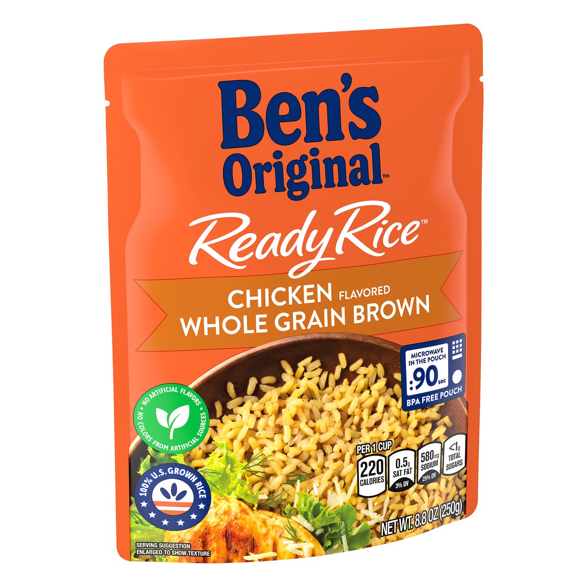 slide 2 of 9, Ben's Original Brown Rice, Whole Grain, Chicken Flavored, 8.8 oz