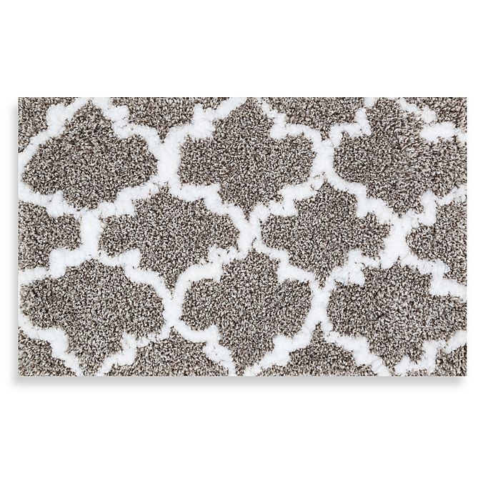 slide 1 of 1, Loloi Rugs Grand Luxe Bath Mat - Brown/White, 21 in x 34 in