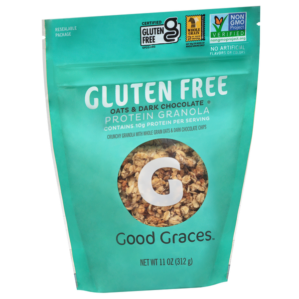 slide 1 of 1, Good Graces Gluten Free Oats & Dark Chocolate Granola, 11 oz