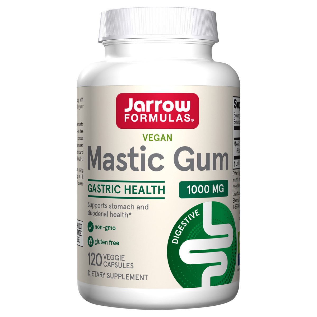 slide 1 of 5, Jarrow Formulas Mastic Gum 1000 mg - for Gastric Health - 120 Veggie Caps - Naturally Sourced Formula Supporting Stomach & Duodenal Health - Dietary Supplement - 60 Servings - Vegan, 120 ct