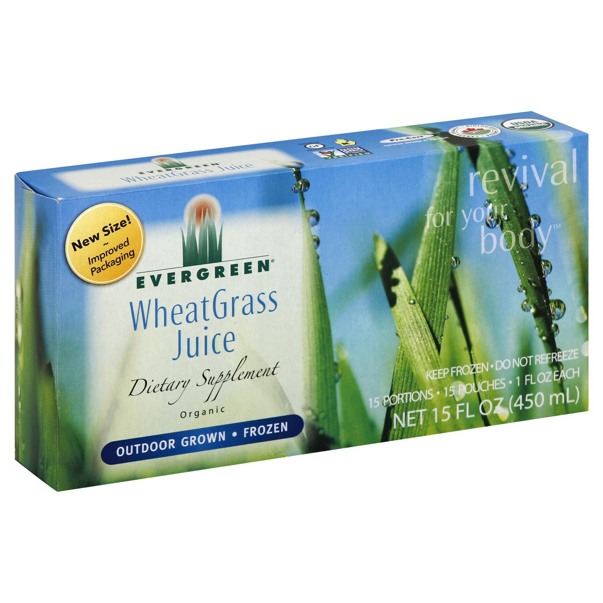slide 3 of 5, Evergreen Wheat Grass Juice - 15 ct, 15 ct