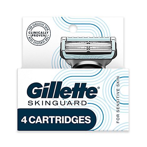 slide 1 of 1, Gillette Skinguard Mens Razor Blade Blade Refills - 4 Count, 4 ct
