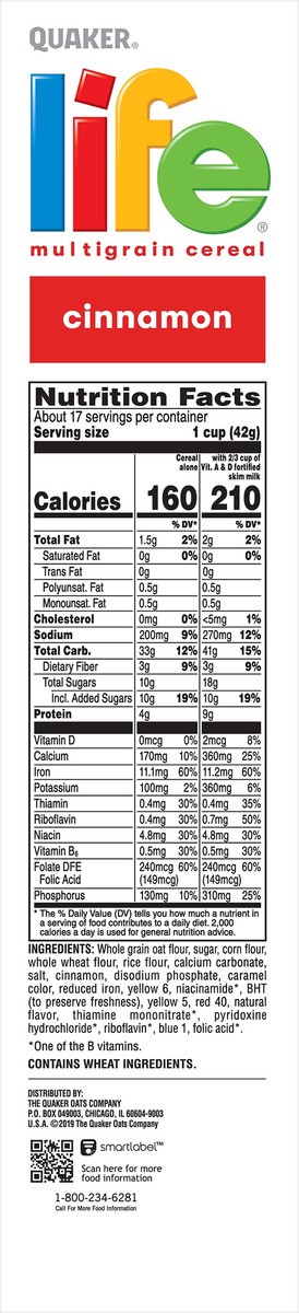 slide 6 of 7, Quaker Cereal, 24.8 oz