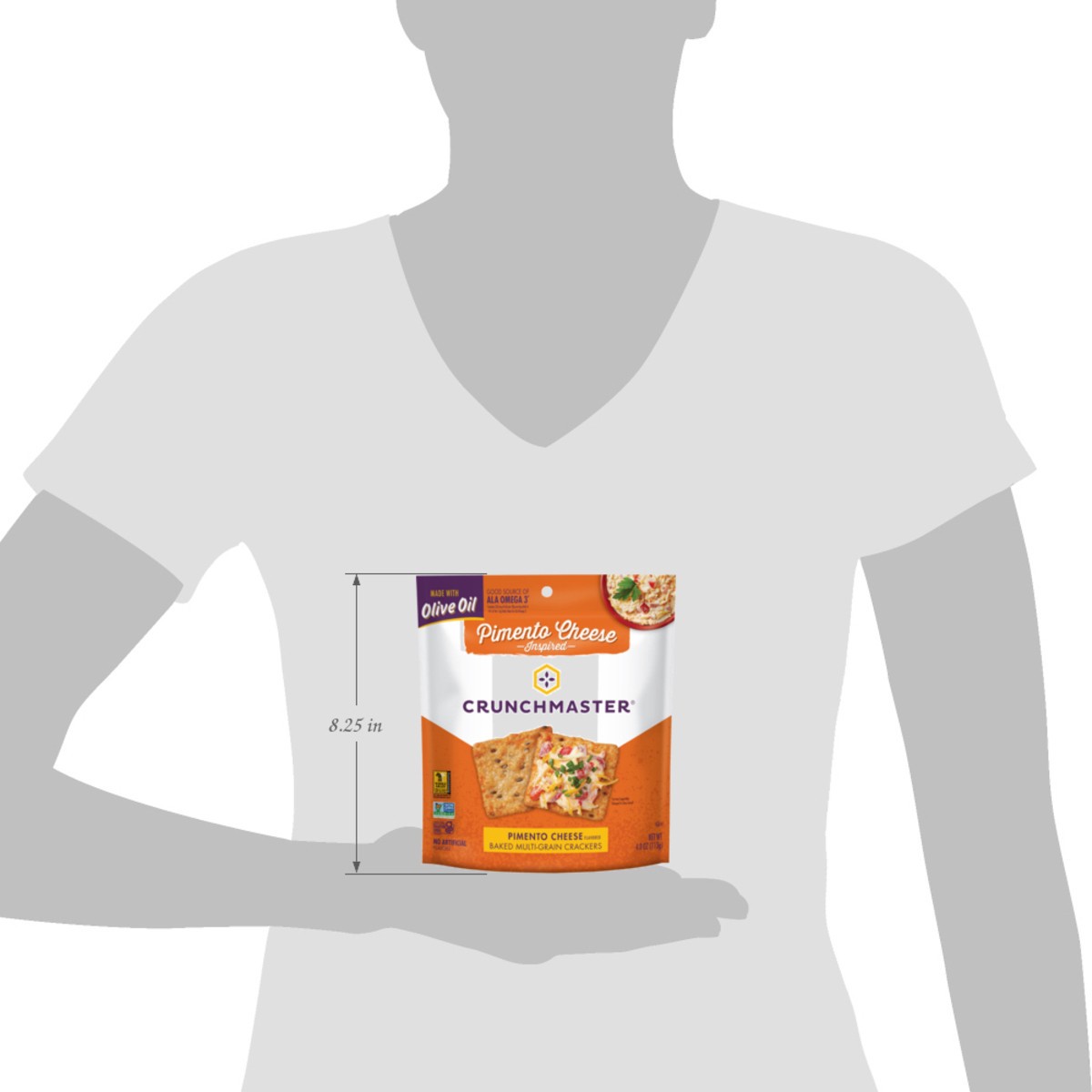 slide 3 of 8, Crunchmasters Pimento Cheese, 4 oz