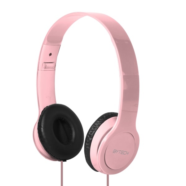 slide 1 of 1, Bytech On-Ear Headphones, Pink, Byauoh143Pk, 1 ct