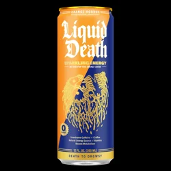 Liquid Death Sparkling Energy Orange Horror 12 fl oz
