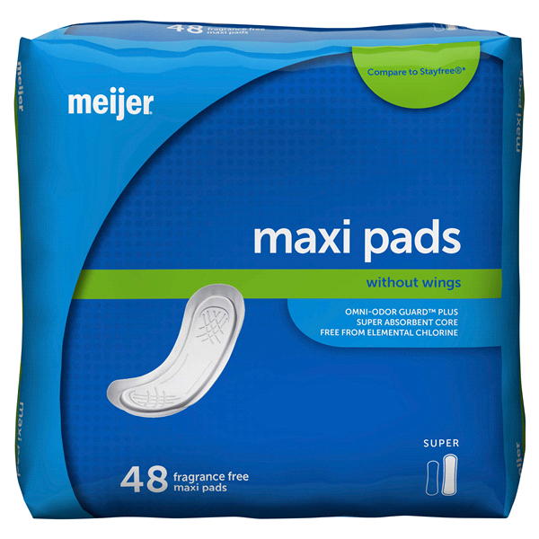 slide 10 of 21, Meijer Multi-Channel Maxi, Super Absorbency, 48 ct