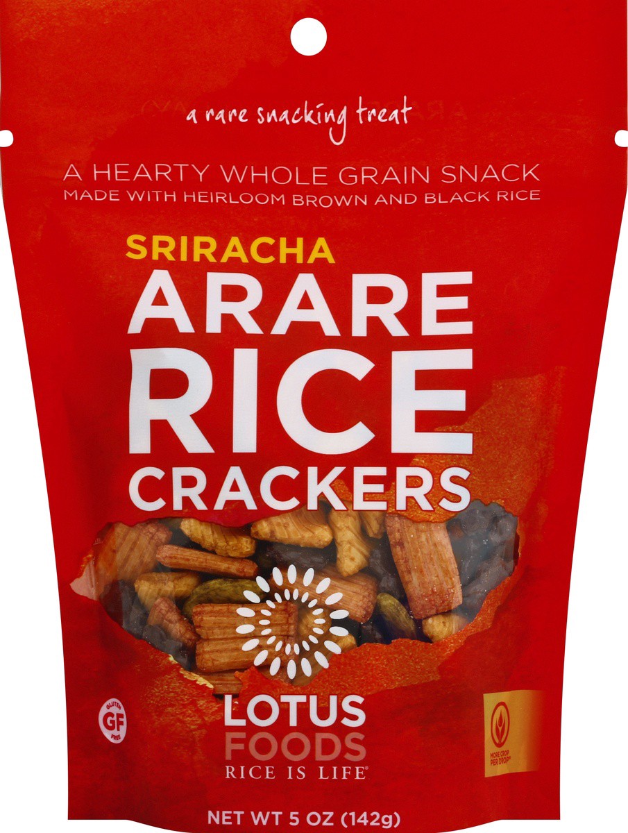 slide 2 of 2, Lotus Foods Crackers Rice Sriracha Arare, 5 oz