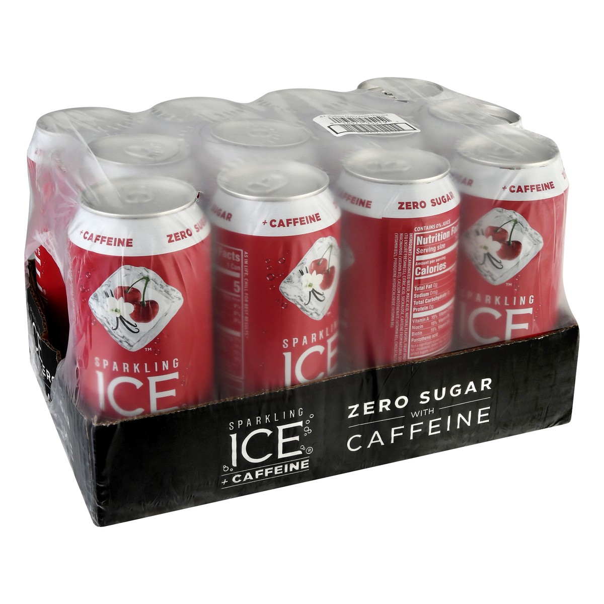 slide 4 of 10, Sparkling ICE + Caffeine, Cherry Vanilla - 16 fl oz, 16 fl oz