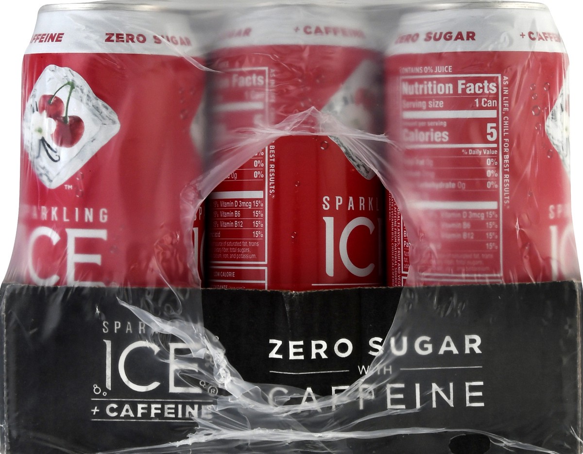 slide 7 of 10, Sparkling ICE + Caffeine, Cherry Vanilla - 16 fl oz, 16 fl oz