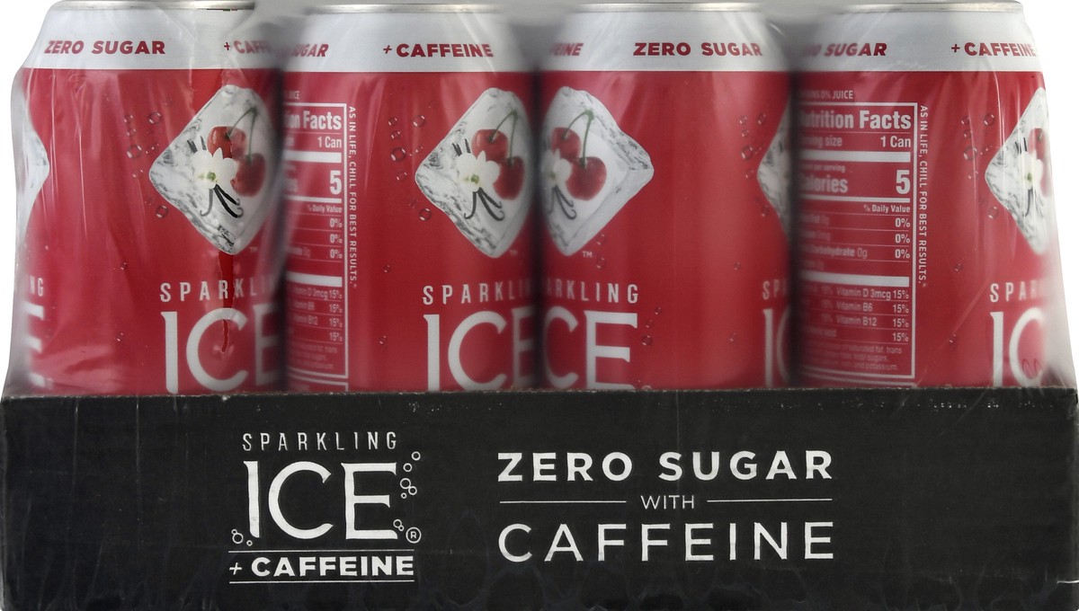 slide 9 of 10, Sparkling ICE + Caffeine, Cherry Vanilla - 16 fl oz, 16 fl oz