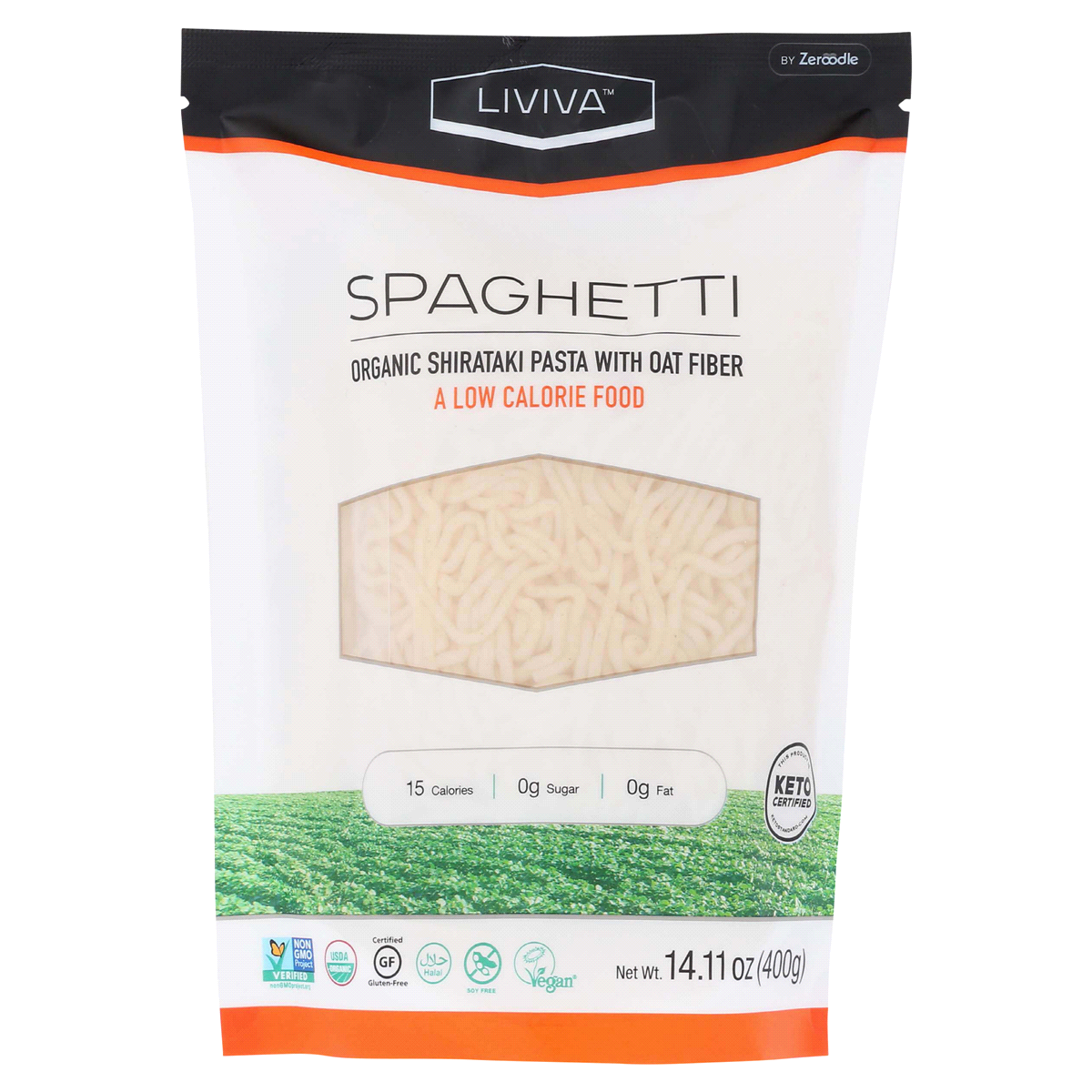 slide 1 of 1, Liviva Organic Shirataki Spaghetti with Oat Fiber, 14 oz