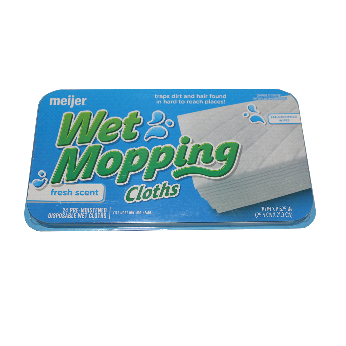 slide 1 of 3, Meijer Wet Mopping Cloth Refills, 24 ct