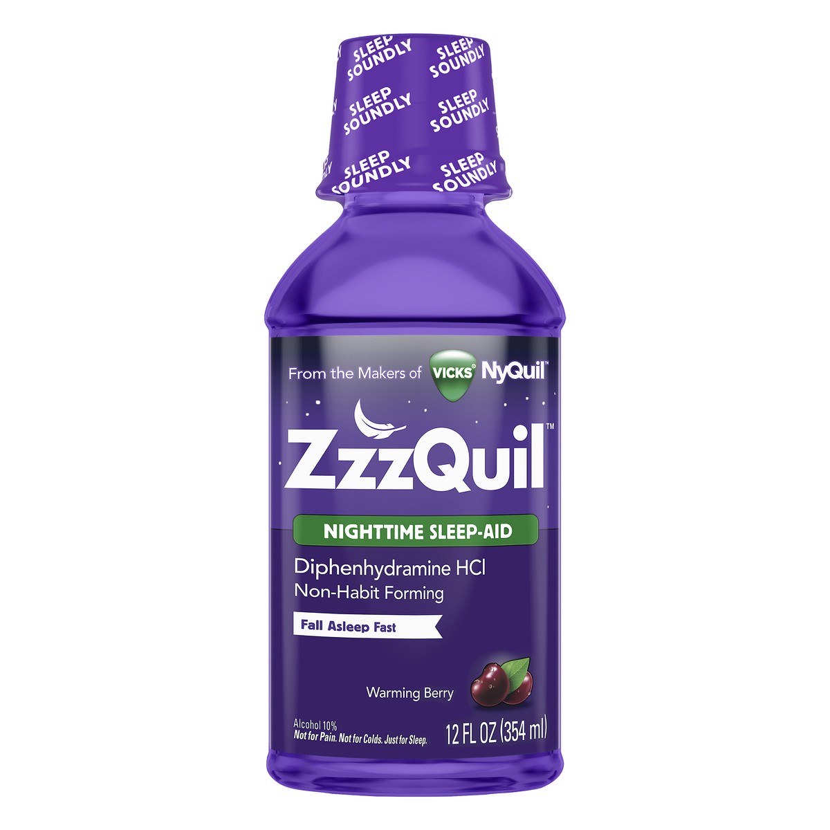 slide 2 of 4, Zzzquil Night Time Sleep Aid Liquid, 12 fl oz