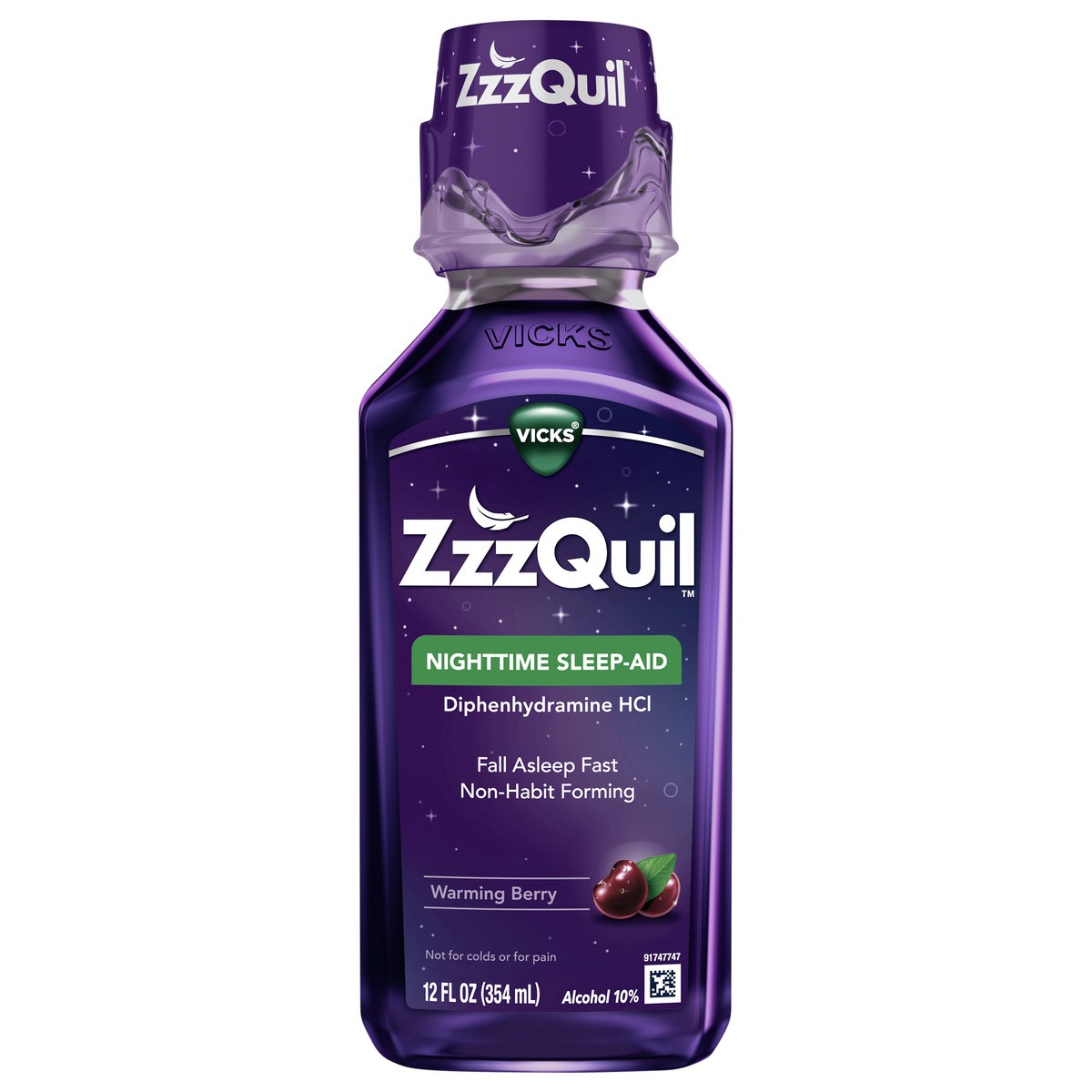 slide 1 of 4, Zzzquil Night Time Sleep Aid Liquid, 12 fl oz