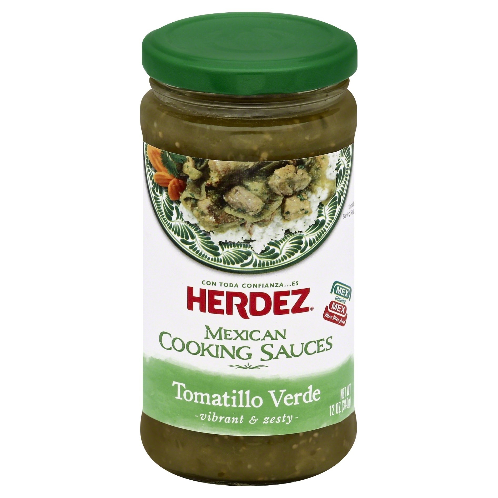 slide 1 of 4, Herdez Tomatillo Verde Mexican Cooking Sauce, 12 oz