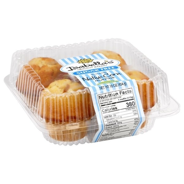 slide 1 of 1, Isabella's Healthy Bakery Corn Muffins Sugar Free, 4 ct; 16 oz