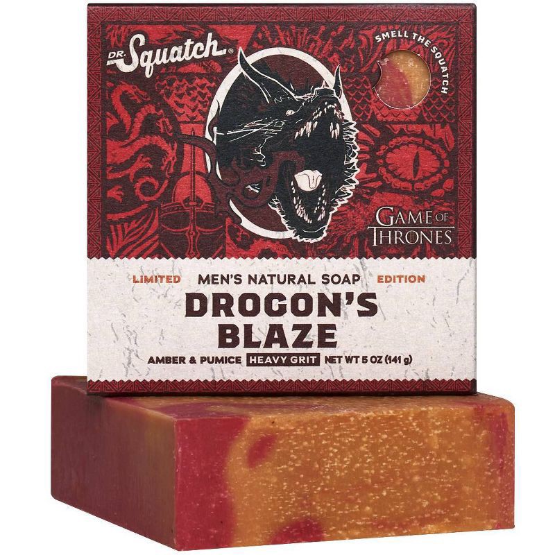 slide 3 of 7, DR. SQUATCH Men's All Natural Bar Soap - Dragon's Blaze - 5oz, 5 oz