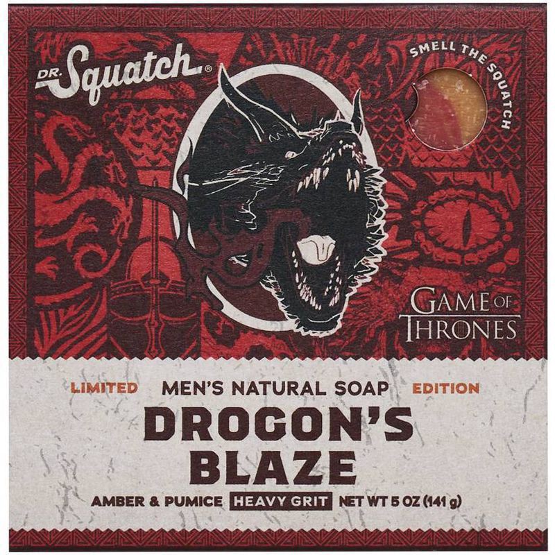 slide 1 of 7, DR. SQUATCH Men's All Natural Bar Soap - Dragon's Blaze - 5oz, 5 oz