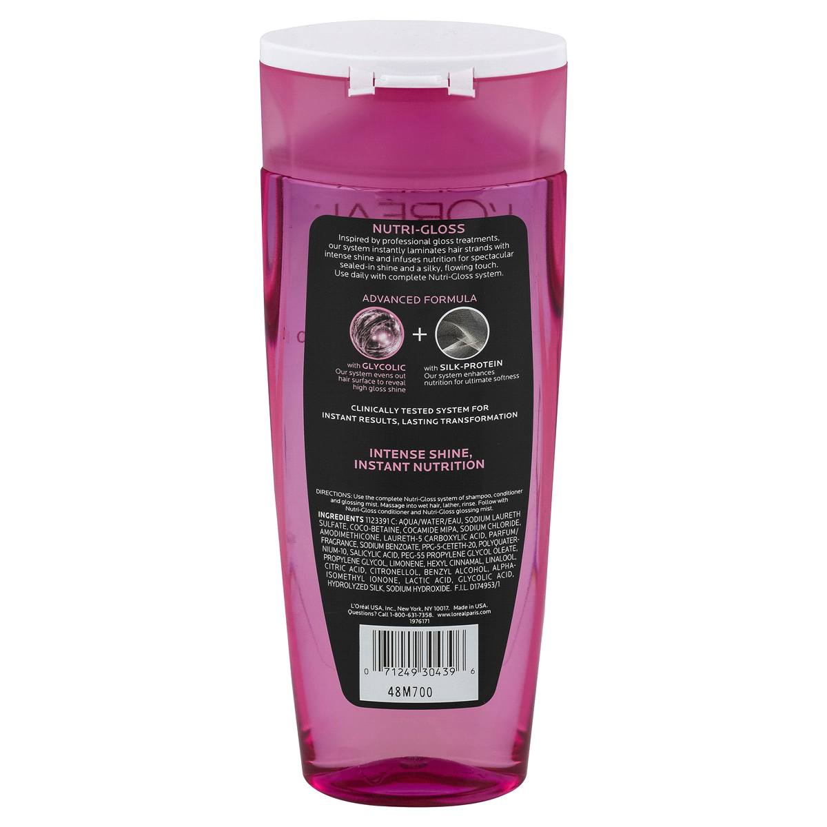 slide 2 of 2, L'Oréal Advanced Haircare Nutrigloss Shampoo, 12.6 oz