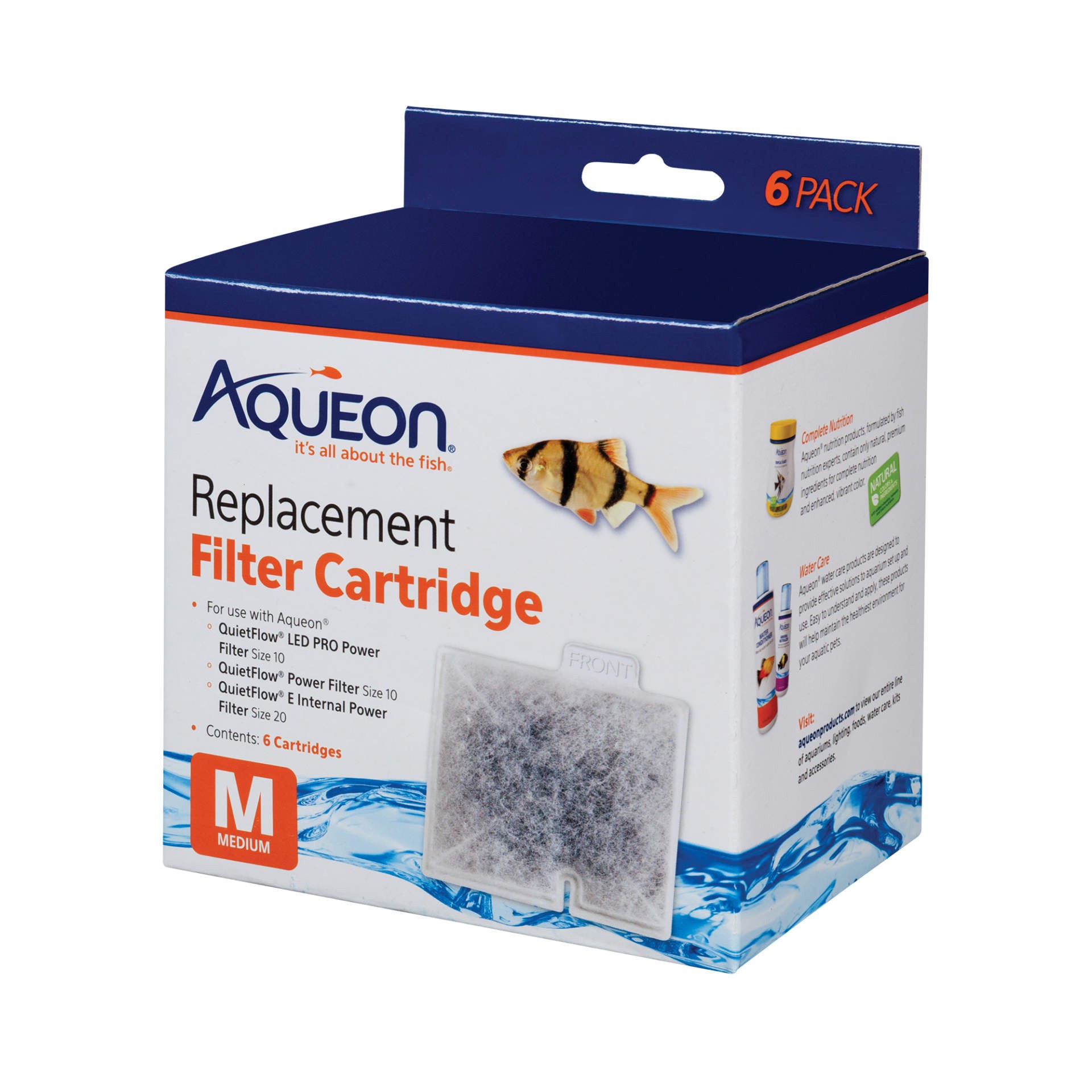 slide 1 of 9, Aqueon Replacement Filter Cartridges Medium - 6 pack, 1 ct