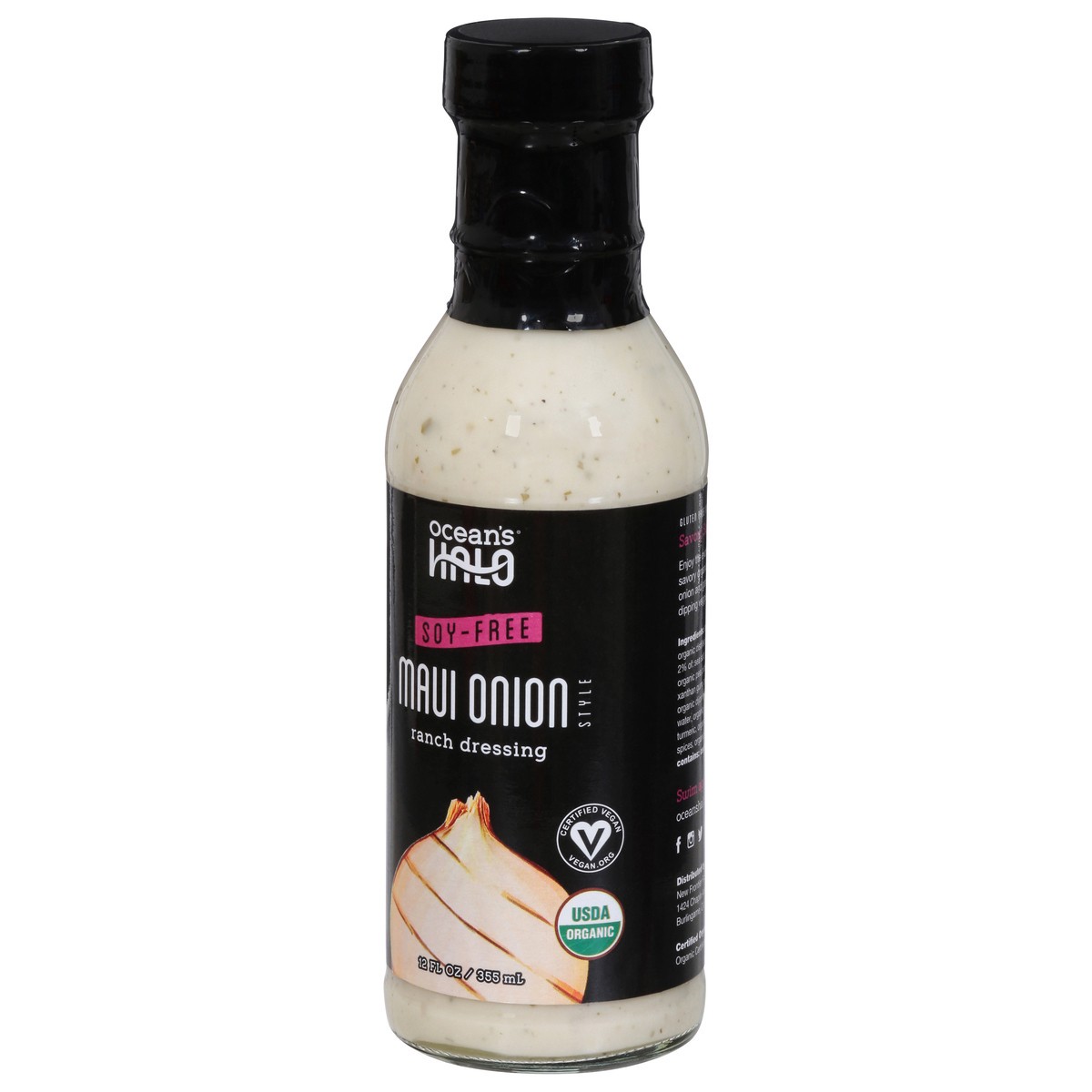 slide 9 of 9, Ocean's Halo Maui Onion Style Ranch Dressing, Soy-Free, 12 oz