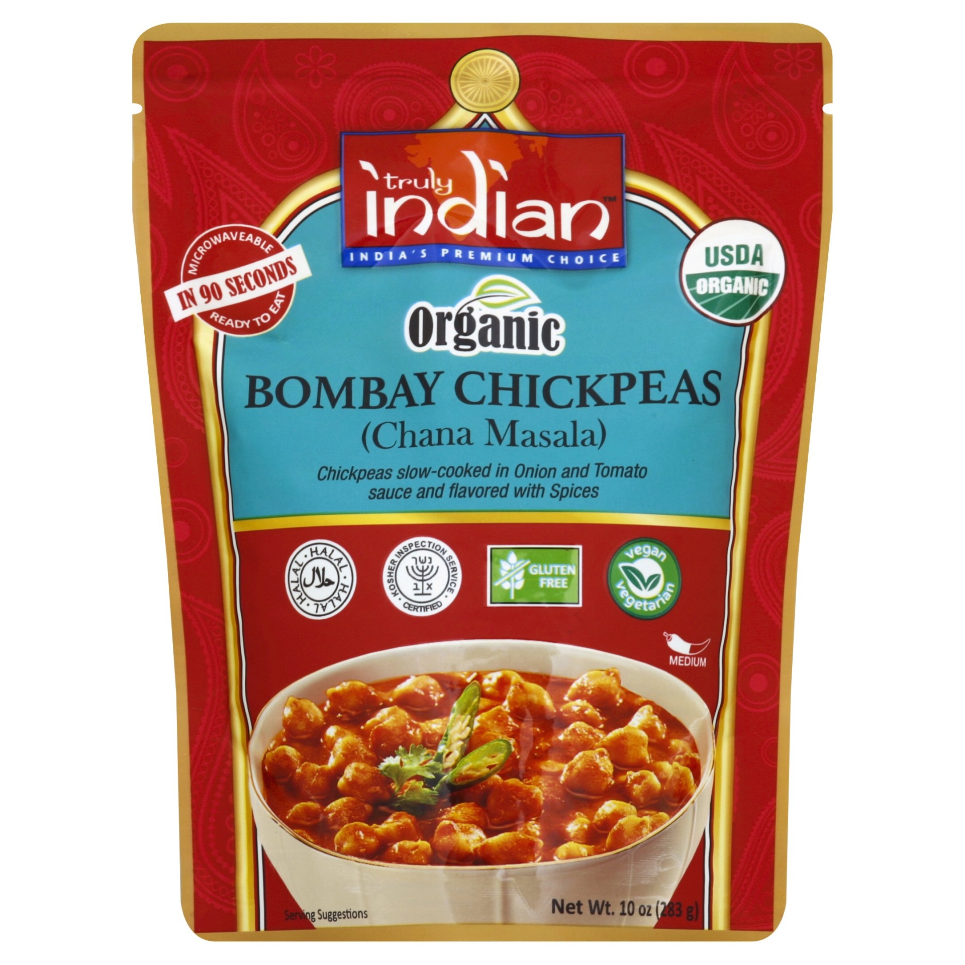 slide 1 of 1, Truly Indian Bombay Chickpeas 10 oz, 10 oz