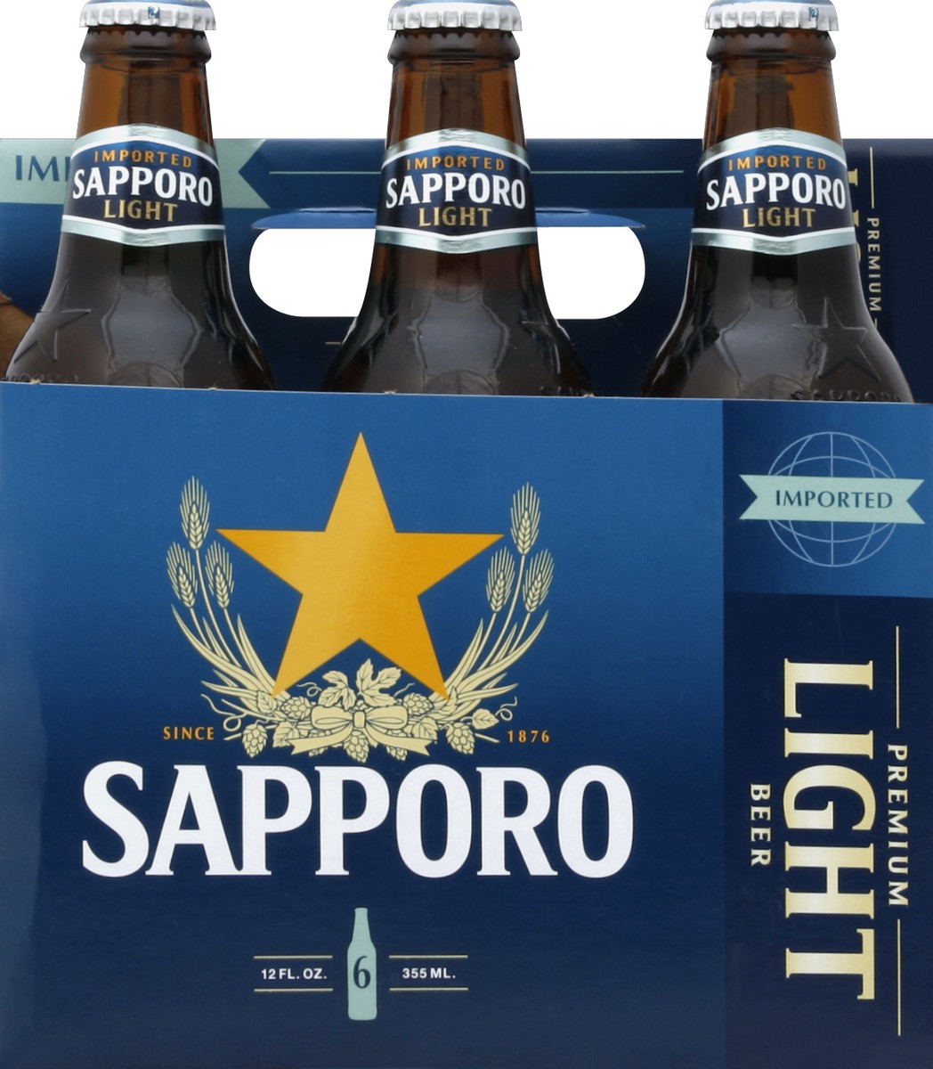 slide 4 of 4, Sapporo Light Beer 12oz 6pk Bottle, 6 ct; 12 oz