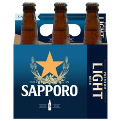 Sapporo Light Beer 12 oz 6 pk Bottle