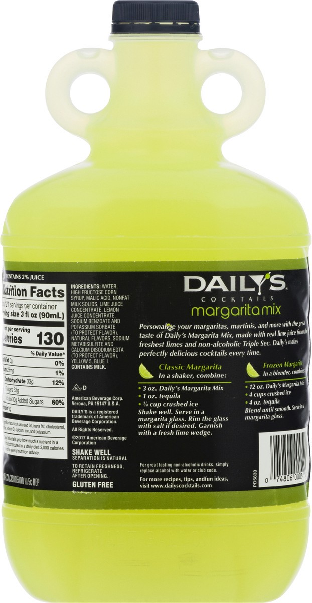 slide 9 of 10, Daily's Cocktails Margarita Mix 64 oz, 64 oz