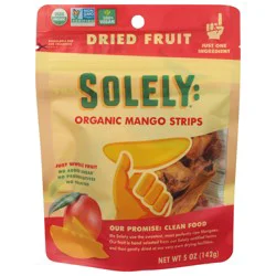 Solely Organic Dried Fruit Mango Strips 5 oz