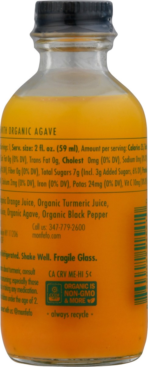 slide 2 of 9, Mon Fe Fo Turmeric Shot - 2 fl oz, 2 fl oz